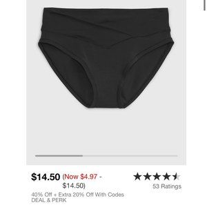 Crossover Bikini Underwear - Black - XXL